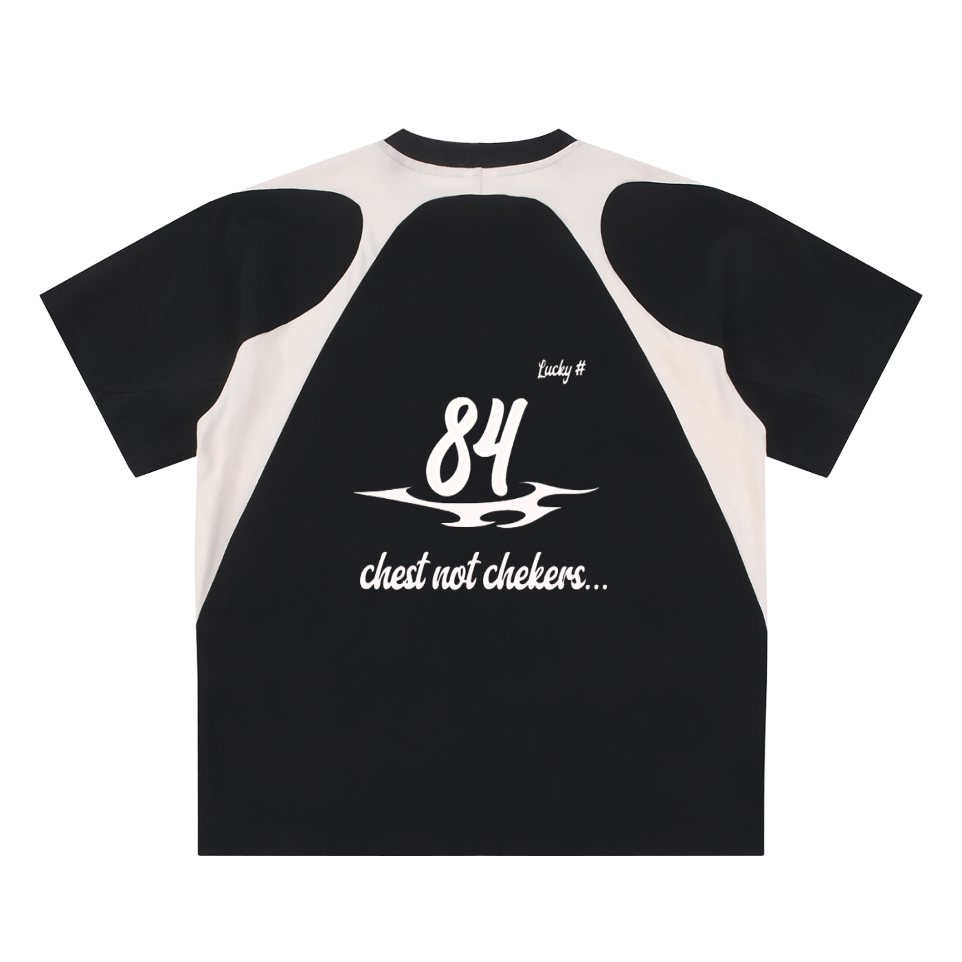 Contrast Panel Cotton T-Shirt