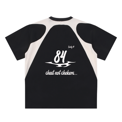 Contrast Panel Cotton T-Shirt