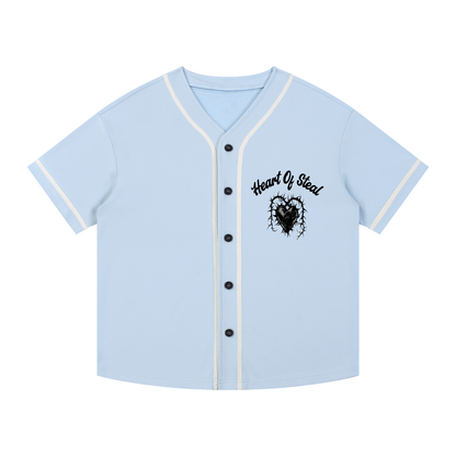 Contrast Piped Button-Up Jersey