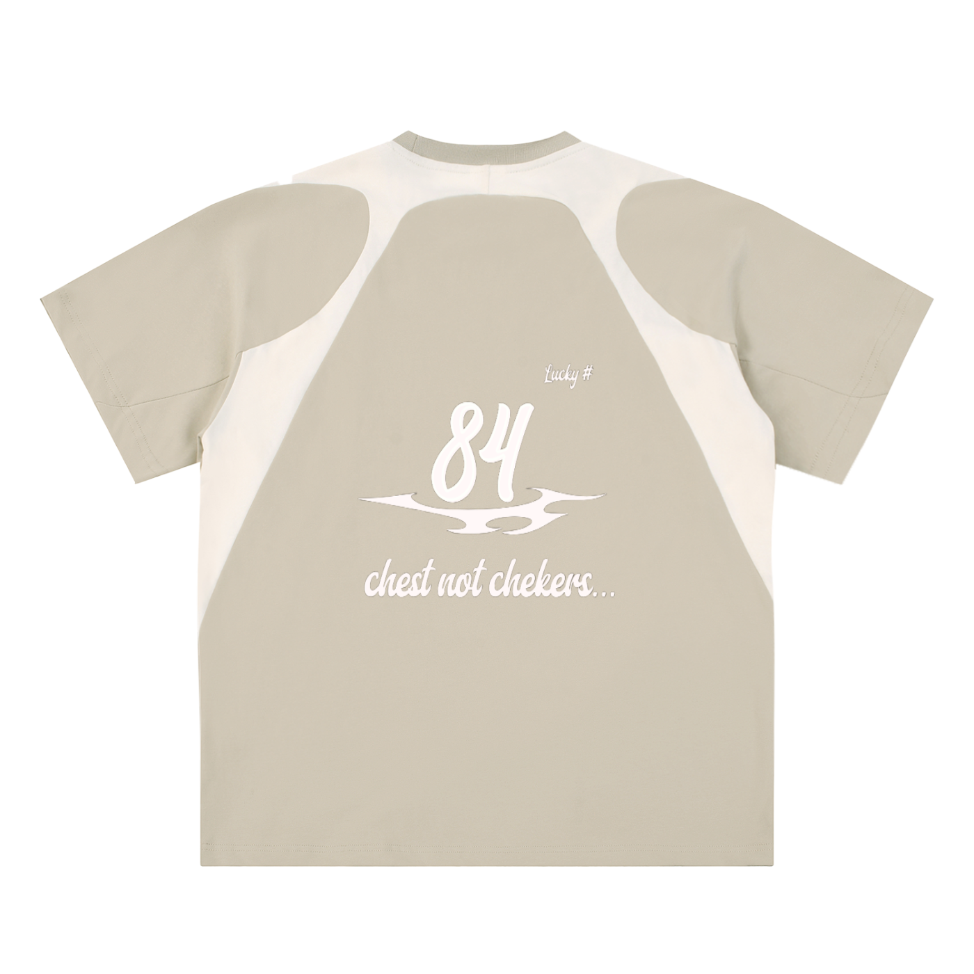 Contrast Panel Cotton T-Shirt