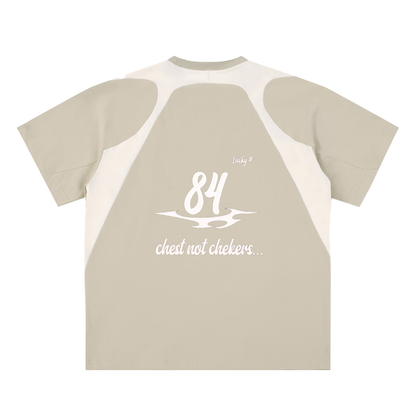 Contrast Panel Cotton T-Shirt