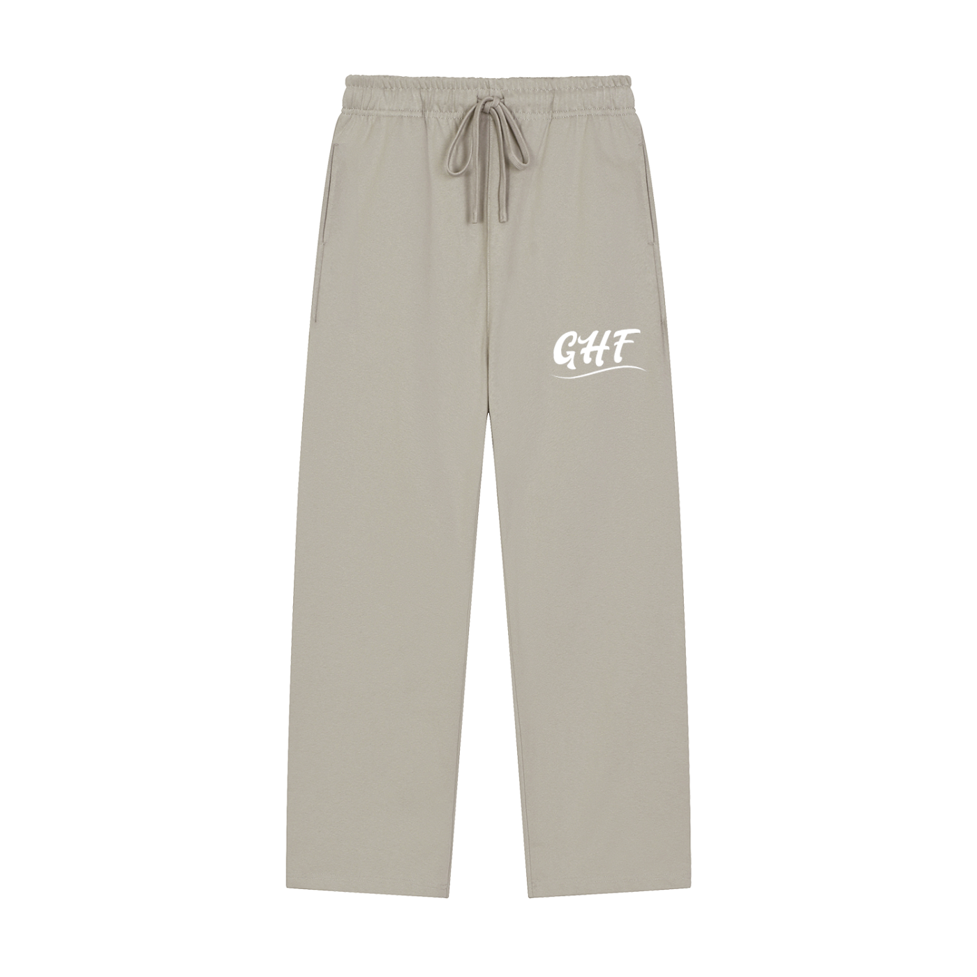 Solid Color Straight-Leg Sweatpants