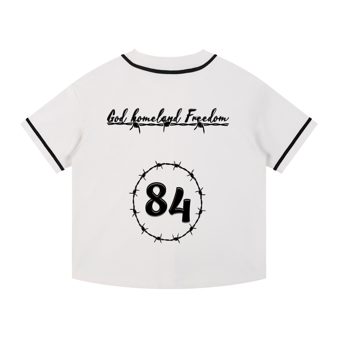Contrast Piped Button-Up Jersey