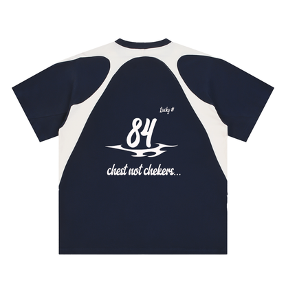 Contrast Panel Cotton T-Shirt