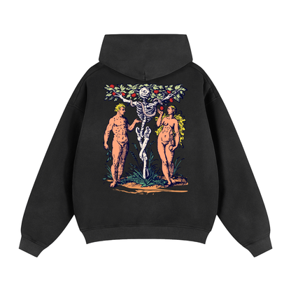 Sunfade Two-way Zipper Boxy Fleece Hoodie