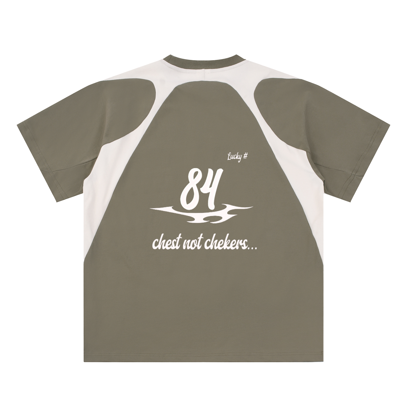 Contrast Panel Cotton T-Shirt