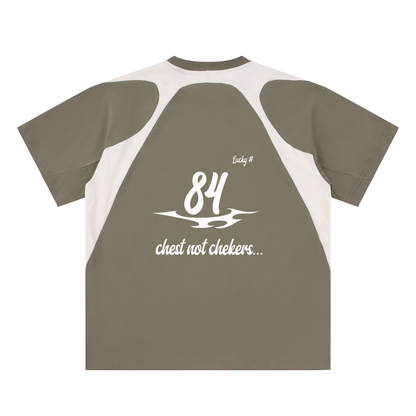 Contrast Panel Cotton T-Shirt