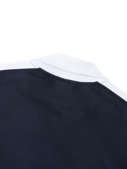 Contrast Trim Stand Collar Jacket